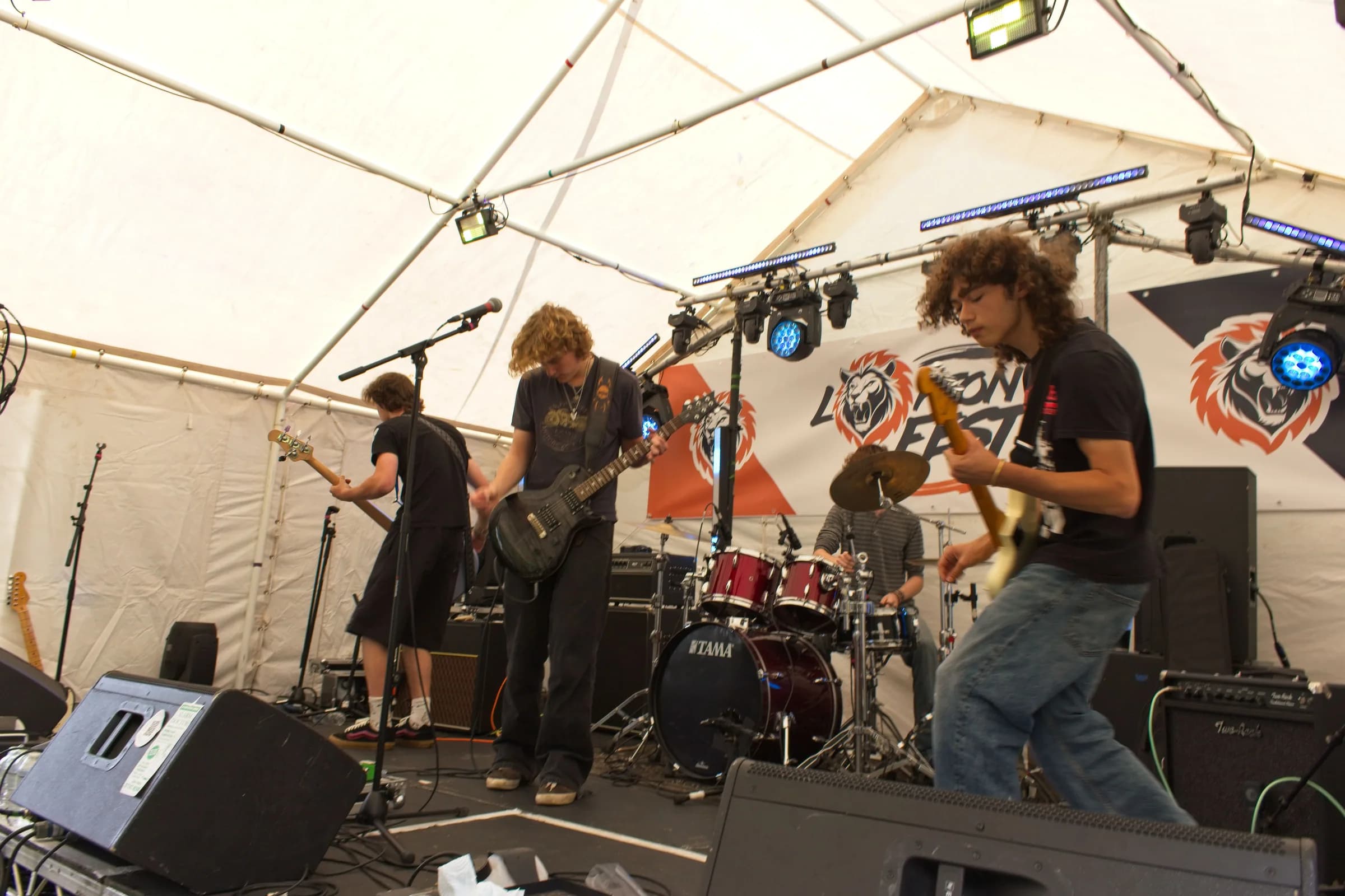 Aphid performing together on the Lorton Fest stage
