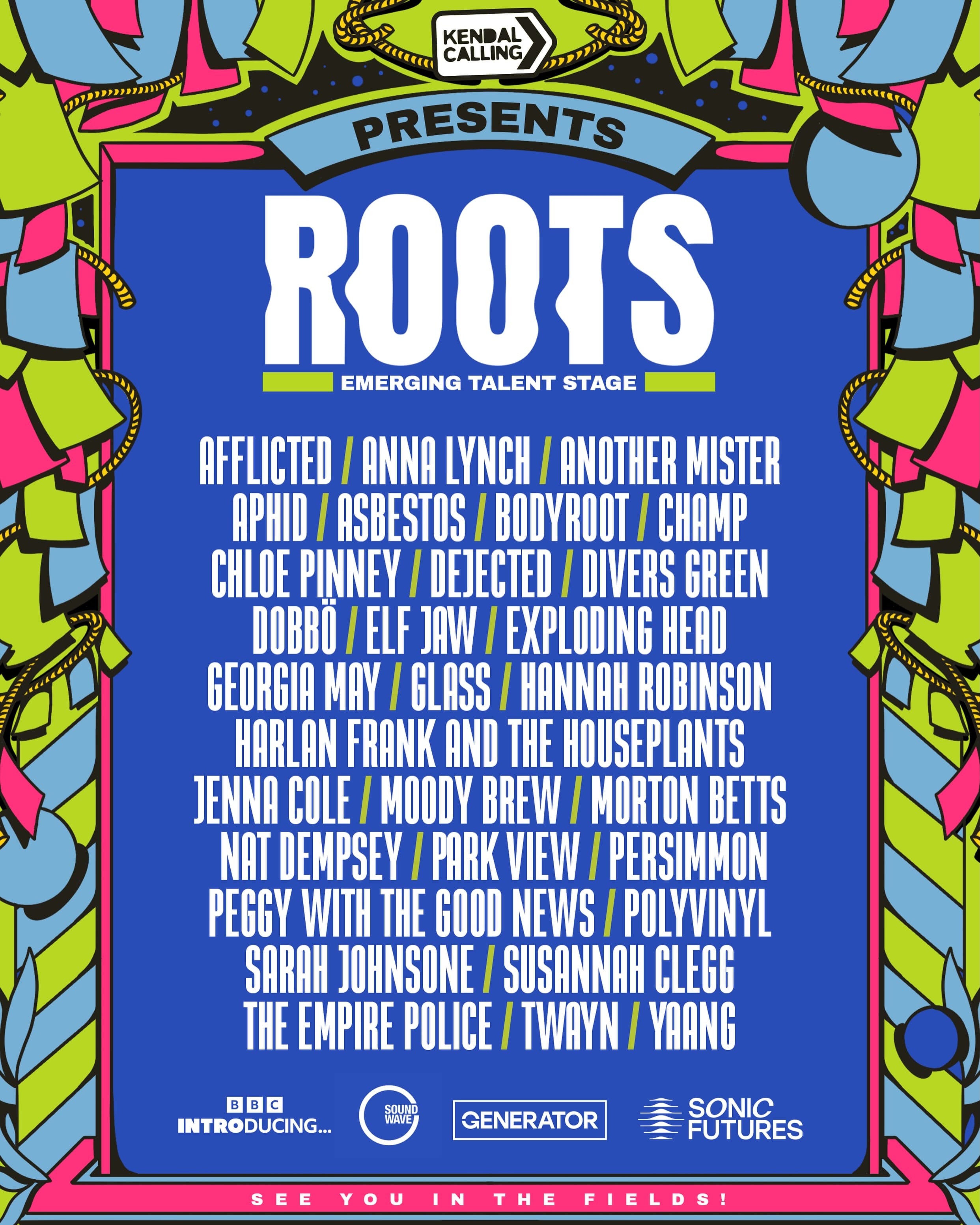 Kendal Calling Roots emerging talent stage line-up featuring Aphid